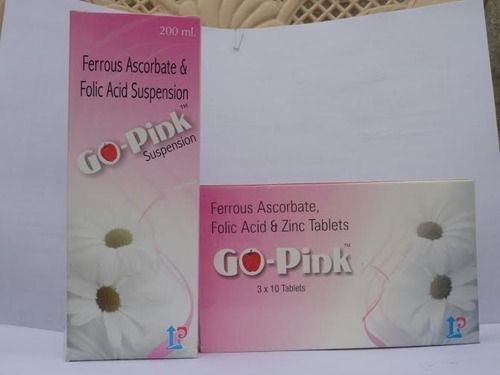 Go Pink Folic Acid Zinc Tablet