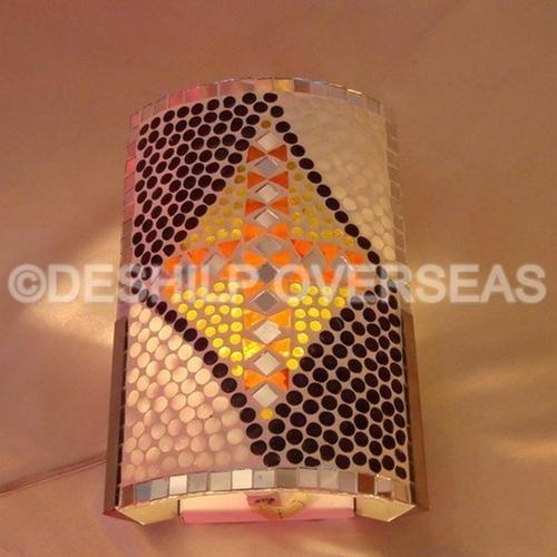 Black Deshilp Overseas Glass Stylish Wall Lamp