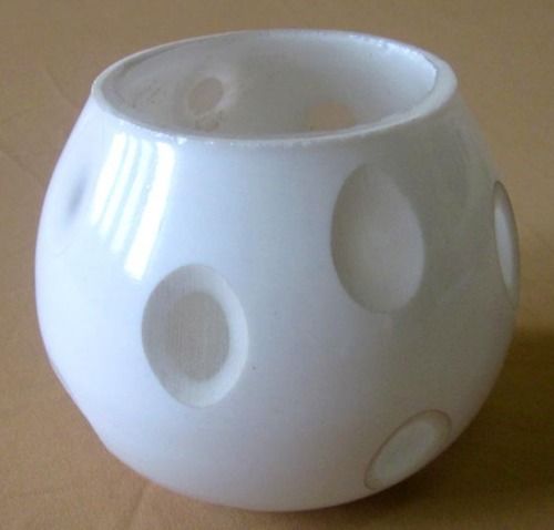 White Glass Pot 