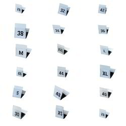 Custom White Woven Size Labels Clothing Size Tags