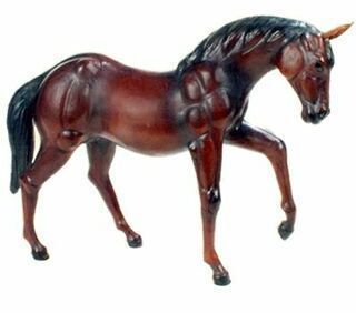 Brown Beautiful Handmade Leather Horse