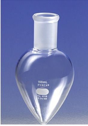 Pear Shaped Flasks - Single Neck, Capacity Options 25cm³, 50cm³, 100cm³ | Premium Quality Laboratory Glassware