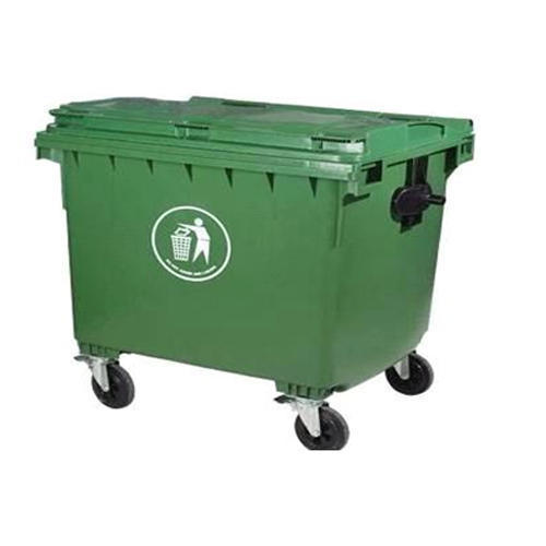 Polypropylene Green Trash Bins With Wheels