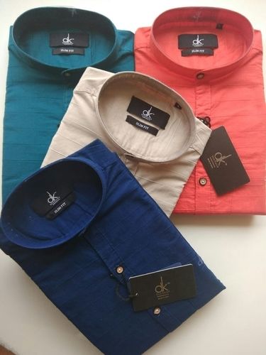 Mens Chinese Collar Cotton Shirts