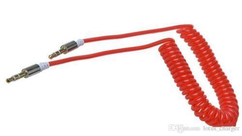 Red Audio Car Aux Extension Retractable