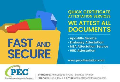 Attestation & Apostille Services By PEC Attestation And Apostille Services India Pvt Ltd