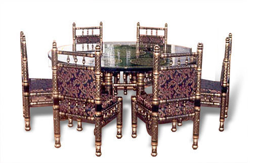 Decorative Dining Table Set - Premium Quality Wood, Elegant Design | Superb Finish, Durable Life, Rigid Quality Testing