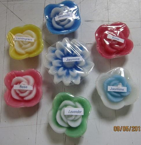 6 Colors Floating Rose Candles