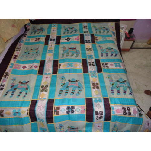 Multi Colored Camel Patchwork Bed Cover