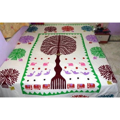 Multi Jaipuri Patchwork Bed Cover
