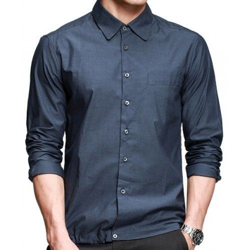 Mens Cotton Grey Shirt