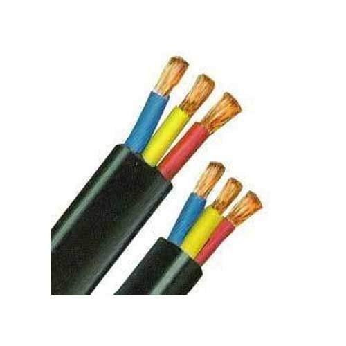 Three Core Flat Submersible Cables - Quality Electrolytic Copper, Special Grade PVC Insulation | Water-Resistant, Abrasion-Resistant, Ideal for Submersible Pump Applications