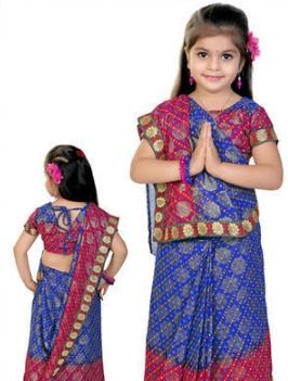 Best Quality Kids Bandhani Sarees