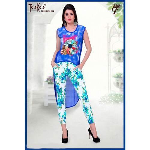 As Per The Buyer Fine Finish Printed Pattern Ladies Jegging