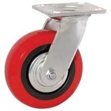 Pu Trolley Wheels - Color: Red