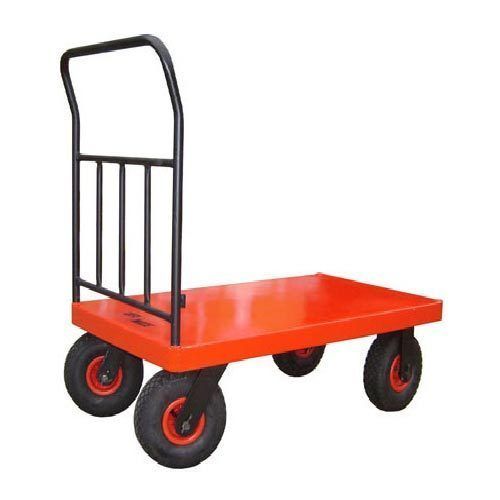 Metal Platform Trolley - Stainless Steel, Custom Size Options | Heavy Duty Design with Flexible Handle and Durable Casters