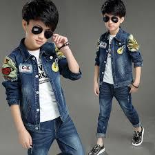 Custom Blue Color Kids Garment Jeans