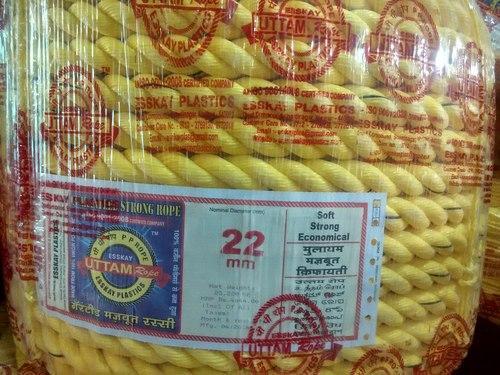 Polyester Durable Yellow Construction Rope