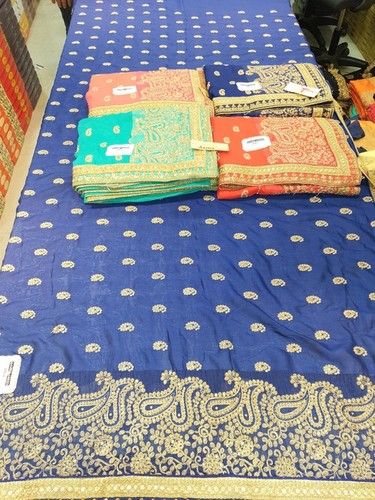 All Four Colours Fancy Work Designer Saree