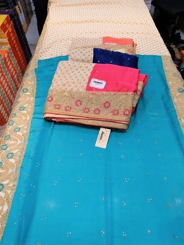 All Four Colours Heavy Work Attractive Ladies Saree