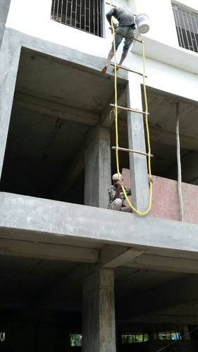 Polyester Yellow Fire Escape Rope Ladder