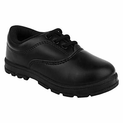 No Fade Black Color Kids School Shoes