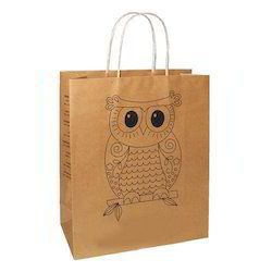 Craft Paper Owl Printed Paper Bag