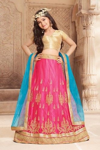 Fancy Peach Color Rayon Silk Designer Wear Girl Lehenga Choli | Heenastyle