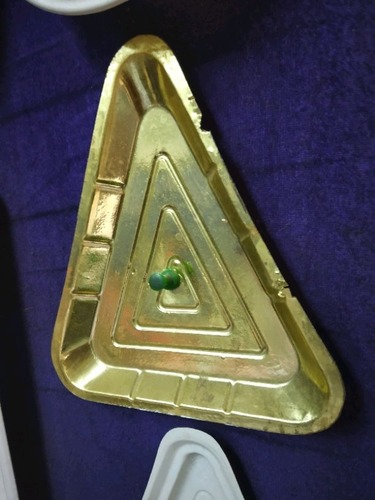 Golden Plated Plastic Plate