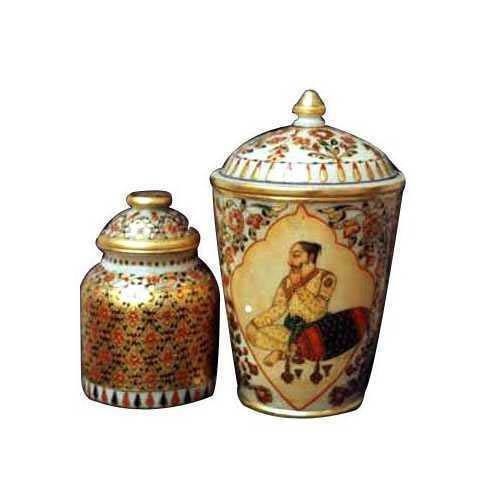 Indian Custom Design Marble Jars