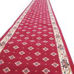 Red Printed Runner Carpet Quick Drying