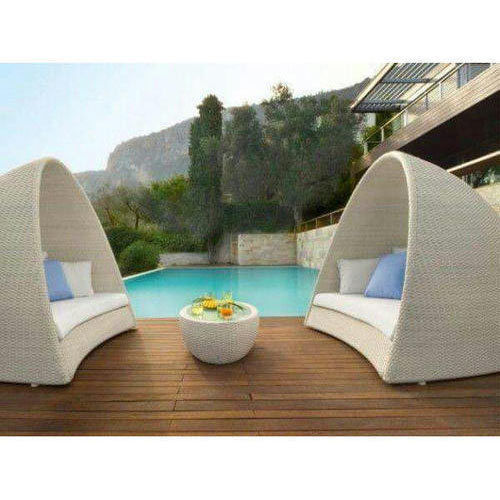 Rattan And Wicker White Outdoor Pool Furniture