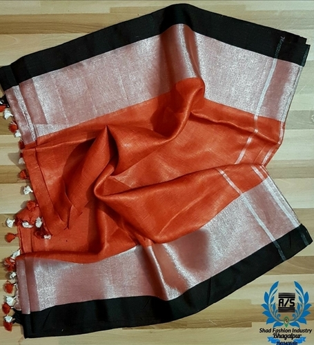 पारंपरिक भागलपुरी लिनन साड़ी