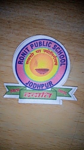 Cotton And Polyester Embroidered Printed School Badge