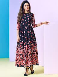 No Fade Flower Printed Ladies Kurtis