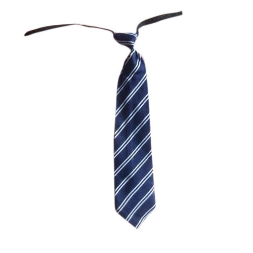 Polyester Stripped Blue School Tie