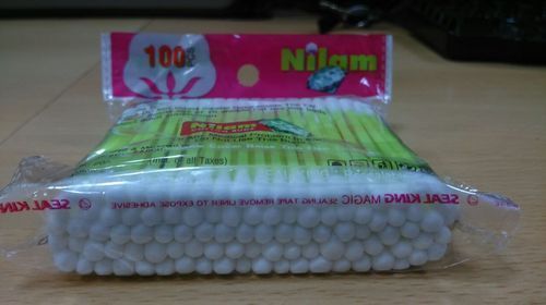 Cotton Ear Buds - 100% Pure Cotton Material | Hand Touch-Free, Ideal for Cosmetic Applications and Ear Cleaning