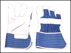 Blue And White Fine Material Working Gloves (Dg-09)