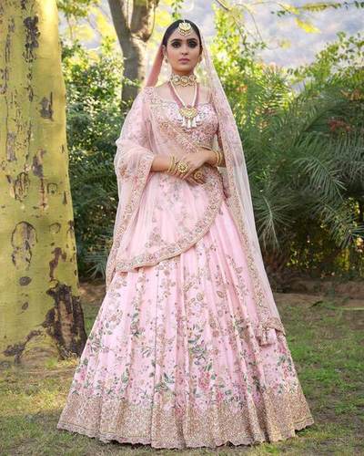 Lotus Pink Designer Bridal Lehanga