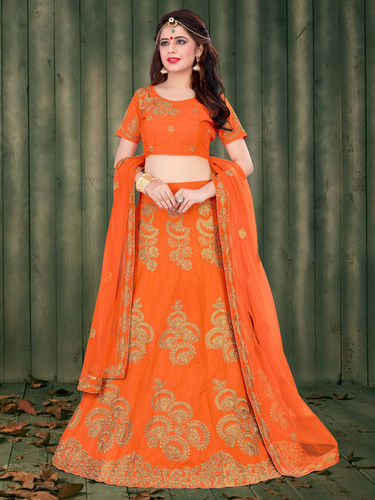 Buy Designer Orange Lehenga Choli Indian Lehengas Bollywood Stylish Ghagra  Choli Party Wear Lengha Choli Wedding Bridal Lahanga Choli Online in India  - Etsy