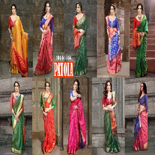 New Designer Banarasi Patola Saree - Color: Red