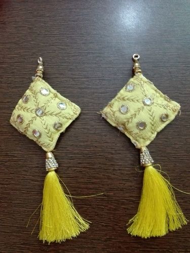 Handmade latkan | Tassels fashion, Saree tassels designs, Fabric jewelry