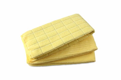 Yellow Microfiber Kitchen Towel (Yellow)