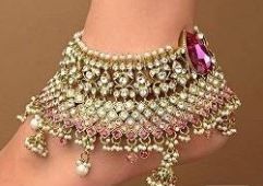 Silver  Inside  & Gold Outside Supreme Quality Ladies Anklets