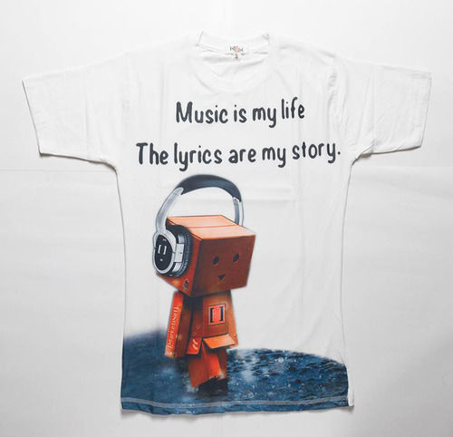 Digital Music Printed T Shirt