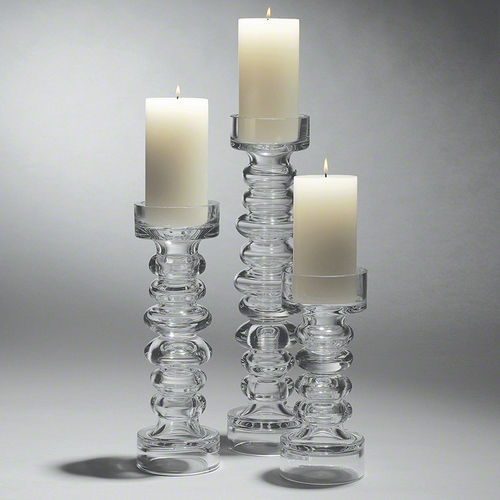 Glass Candle Pillar Holders