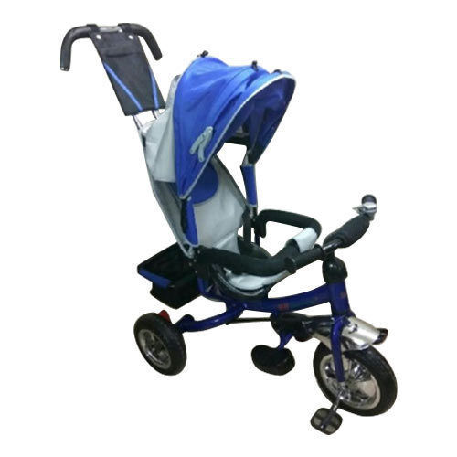 Black And Blue Baby Stroller With Tricycle