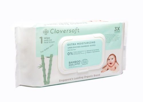 Cloversoft Extra Moisturizing Organic Bamboo Baby Wipes