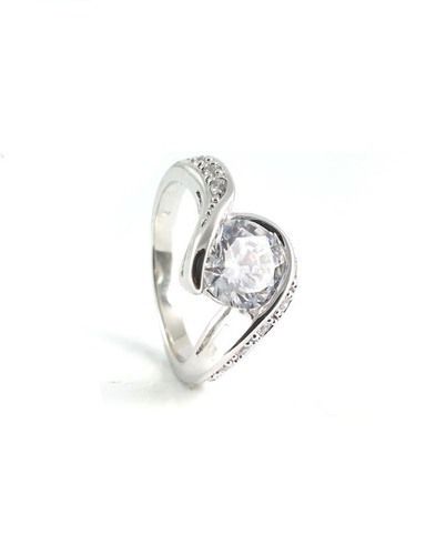 Cubic Zircon Solitaire Ring For Women