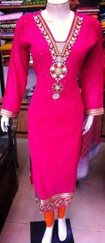 Orange And Pink Color Long Suit